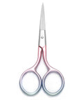 Multicolor Professional Grooming Scissors For Facial Hair Removal And Trimming, Precision Eyebrow And Beard Scissors, Stainless Steel Shears With Comfortable Grip For Salon Or Home Use, 3.9 inch pink handle