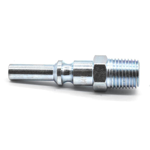 Lincoln Series Steel Coupler Plug One Quarter Inch Male NPT For Pneumatic Tools And Air Systems Forged Tool Steel Body Zinc Plated Durable