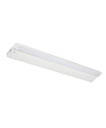 4U Series 30 Inch LED Under Cabinet Light 120V White 3000K Diffused Task Lighting For Kitchens, slim white unit, side view.