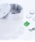 Universal Plastic Junction Box For Bullet And Dome IP Security Camera Mounts, White, Four Pack, Durable, Easy Install