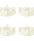 Heavy Duty Four Pack Faucet Lock Nuts For Under Sink Plumbing And Fixture Setup One Half Inch Female Thread Coupling white plastic parts