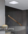 Modern interior showing No-Fuss 36W LED Flush Mount Ceiling Light With 3240 Lumens And 4000K Natural White in a stairway
