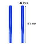 Dimensions of BMW Grille Insert Trim Covers V Brace Wrap With Blue Grill Stripes showing 1.18 inch width and 12.6 inch length.
