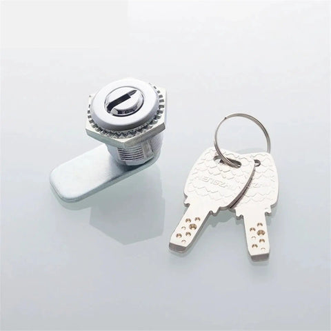 Square Cam Lock With Two Keys For Mailbox School Locker Office Drawer Or Cabinet Heavy Duty Steel Latch Hardware Durable