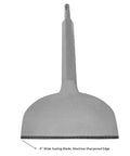 4 Inch Wide Tile And Thinset Scaling Chisel With SDS Plus Shank 11 Inch Long Thinset Scraper, front view showing blade width
