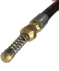2 Pieces Sewer Jetting Nozzle Set With Spring Head For Drain And Pipe Cleaning, Stainless Steel, Rust Resistant, G1 8 Female Thread, 3 Rear Holes And 1 Forward Hole, Flexible Spring, Ideal Pressure Washer Spare Part close-up
