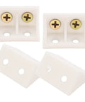 20 Pack White Right Angle Corner Brackets 18x18x32mm L Shaped ABS Plastic Furniture Braces With 4 To 16mm Self Tapping Screws