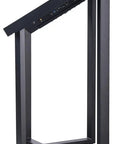 Side view of Rock Solid 43 Inch Touchscreen Digital Kiosk Running Android 11 with matte black aluminum chassis.