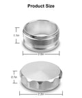 2 Inch Aluminum Alloy Weld On Fuel Cap For Filler Neck 50.8mm Silver with dimensions showing 2.0 and 2.2 inches
