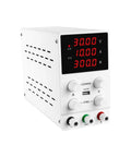 Beefy Adjustable Lab Power Supply 30V 10A Voltage Regulator With 110V 220V AC Input, front view with control knobs and display