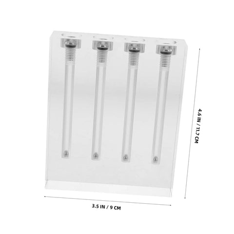 Engine Oil Quality Tester And Stand Dual Function Oil Testing Tool For Cars Easy To Use Oil Quality Checker Precise Detection Helps You Pick The Right Viscosity For Your Ride Great For DIY Auto Maintenance., clear acrylic stand with four test tubes, 3.5 x 4.6 in