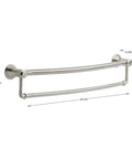 Traditional 24 Inch Stainless Towel Bar That Doubles As Assist Bar, 7/8 Inch Diameter, Extends 4 3/8 Inches From Wall