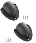 Marine Clam Shell Vent Cover For Boats And Yachts Top Notch Durable Nylon With Seawater Resistant Build UV Weather Resistant Clamshell Vent With Mounting Screws Black 2.5 By 2.28 Inches 2 Pack