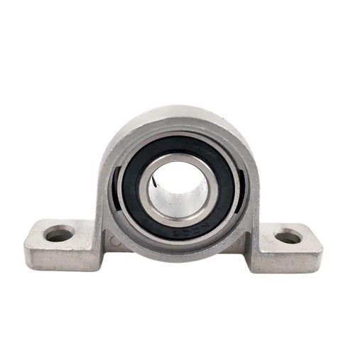 Heavy Duty Spherical Roller Bearing Housing With Zinc Alloy Construction and Rubber Seals for Low Friction Performance, front view.
