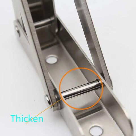 Close-up of Heavy Duty Stainless Steel Shelf Brackets L Shaped Wall Support Corners with rust-proof finish and thickened design.