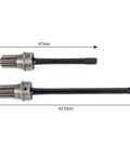Front CVD Axle Shaft Set With Portal Drive Input Gear For 1 To 10 RC TRX 4, showing left and right steel axles, 67mm and 93.5mm