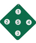 Five-Target PU Leather Fencing Practice Panel, Double-Sided Wall Mount Target with numbered circles for epee training.