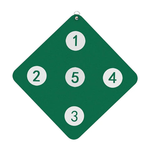 Five-Target PU Leather Fencing Practice Panel, Double-Sided Wall Mount Target with numbered circles for epee training.
