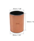 35 Millimeter Bore 39 Millimeter OD 50 Millimeter Length Sleeve Bearing Heavy Duty Oilless Bushing Bronze Sintered Core image showing dimensions.