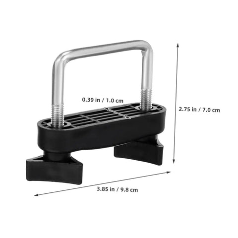 Heavy Duty Roof Rack Clamps For Quick Cargo Carrier Mounts With Noise Reduction Design, dimensions labeled