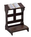 Solid Wood Prayer Kneeler Bench With Soft Kneeling Pad Cozy Home Church Stool With Built In Book Shelf Ergonomic Sturdy Kneeling Prayer Seat