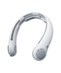 Portable Neck Fan With 5 Speed Settings Hands Free Wearable Bladeless Personal Cooling Fan Foggy Grey curved design