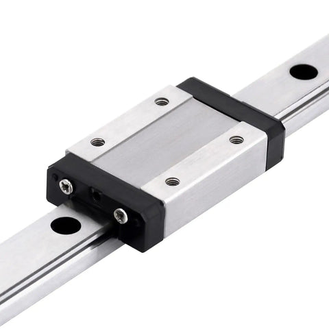 350mm Linear Rail Guide with Stainless Steel Carriage Block, end stoppers, Type H, for precise DIY 3D printers and makers projects
