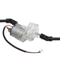 Badass Hella Quiet 260 Motor Gearbox Replacement For RC Cars Featuring Dual Ball Bearings Super Tight Low Noise Transmission Fits MN90 MN90K And MN91 Lineup Performance Mods with transparent casing and wires.