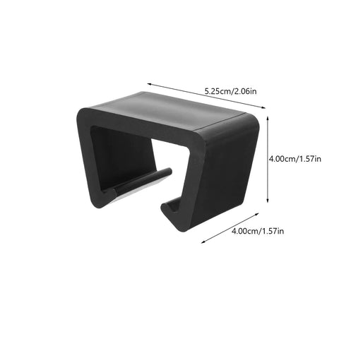 Ganazono 12 Pieces Sectional Sofa Clips Fasteners For Outdoor Rattan Furniture, close-up of black clip with dimensions