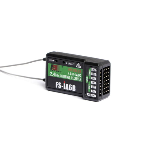 FS iA6B 6 Channel 2.4 GHz Receiver With PPM And iBus Dual Antenna AFHDS2A For Flysky Transmitters, side view