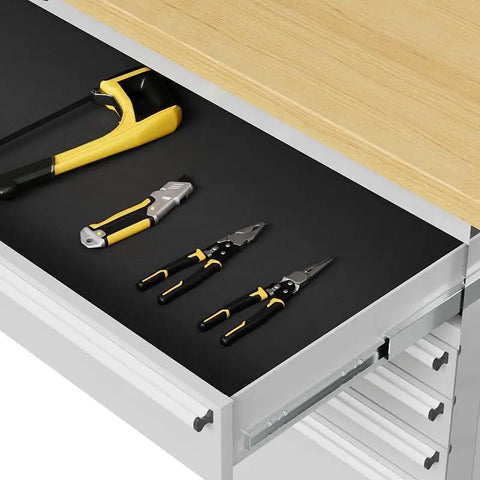 Shop Beast Rolling Tool Chest With Solid Wood Worktop And Twenty Four Deep Drawers Featuring Secure Locking Handles For Garage Upgrades Or Auto Shop Workshops