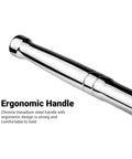 Extended 18 Inch Three Eighths Inch Drive Breaker Bar With Heavy Duty Chrome Vanadium Shaft ergonomic handle detail