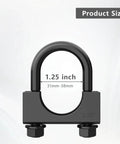 Heavy Duty 1.25 Inch Exhaust Clamps U Bolt Saddle Type Stainless Steel With Anti Corrosion Black Finish 2 Pack Muffler Clamps