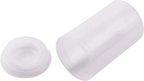 Clear 35mm Plastic Film Canister with Lid from Set Of 20 For Storage Organization, shown open, made of durable PP material.