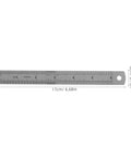 17cm stainless steel ruler with clip stopper, precision machinist straight edge, metric and standard scale, lightweight portable