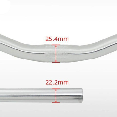 Flat Bar Handlebar 25.4mm Clamp For Road Cycling Replacement, 56cm Aluminum Alloy, focus on clamp size and profile