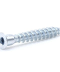 M7 X 50mm Confirmat Screws For Wood Furniture Assembly, 3.25mm Pitch, 8 TPI, Flat Head Hex Drive, Countersunk Design