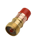 Upgrade Your Rig With This Awesome 8 Piece TIG Torch Kit For Wp 17 And 18 Models Featuring Stubby Gas Lens #12 Heat Resistant Glass Cup Collet Body Nozzle Insulators And O Rings. Red nozzle insulator with mesh screen for TIG welding.