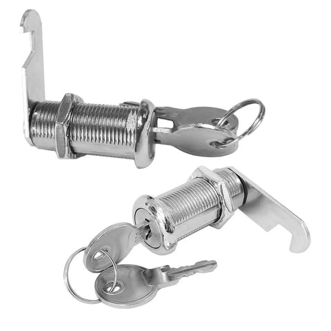 1.57 Inch Cylinder Lock Kit for drawers, doors, mailboxes, cabinets, tool chests; cam lock set 2 pack with keys, zinc alloy.
