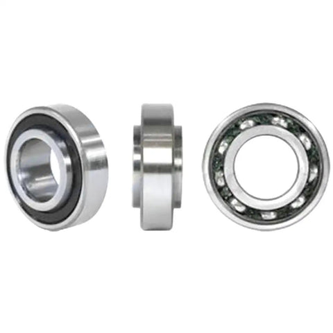 Top Shelf Aftermarket Ball Bearing Featuring Precision Engineered Internal Components For Heavy Duty Systems With Hella Durable Seals Designed For Smooth Rotation And Reliable Everyday Performance, showing three angles.