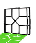 DIY Friendly Walk Maker For Concrete Path Molds Square Two Pack No Brainer Easy Yard Garden Patio Pathway Pavers 15.7 by 15.7 by 1.57 Inch framed against green pathway.