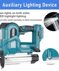 Badass Cordless 2 In 1 Brad Nailer And Tacker With 21V Rechargeable Battery showcasing LED lights for dark environments.