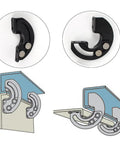 Hidden 90 Degree Cabinet Door Hinges For Industrial Equipment Cabinets 2 Pack Black Carbon Steel Durable Hinges Installation Diagram