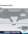 PIT66 TPE dash cover for Toyota Camry 2007–2011, gray instrument panel bezel.