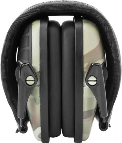 Impact Sport Electronic Shooting Earmuff With Sound Amplification And Noise Suppression, MultiCam, folded view