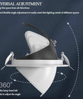 ELUKHT White LED Gimbal Downlight - Dimmable Recessed Lighting Kit for Home & Commercial Spaces,30w-White Light with angle adjustment feature