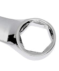 Close-up of 6-Point Box End Standard Combination Wrench Set, 13-Piece, Fully Polished Chrome Finish, Rust and Corrosion Resistant