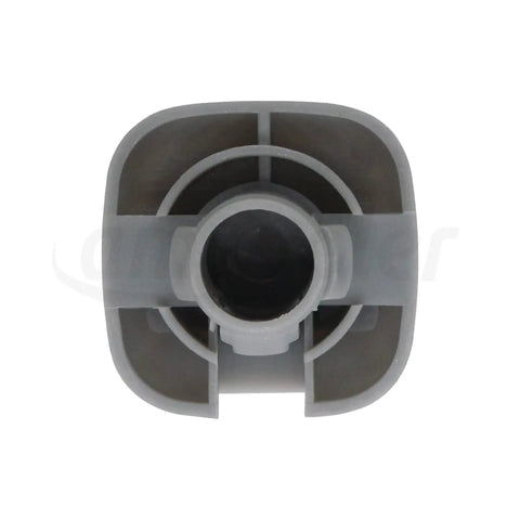 Top view of a gray clip, part of the Two Pack Gray Interior Sun Visor Clips Replacement For Honda Civic 1996 2014 CR V 2007 2011