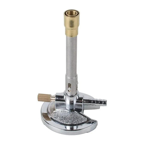 Single Tube Bunsen Burner For Lab Heating With Micro Heat Resistant Build Copper Tube Efficiency For Liquid Propane And Bottled Or Pipeline Natural Gas Coal Gas And Oil Gas Heavy Duty Durable Lab Tool, metal base