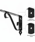 Heavy Duty Carbon Steel L-Shaped Shelf Brackets For Wall Mounts And Floating Shelves, Durable Black Or White Finish, Workhorse Load Bearing